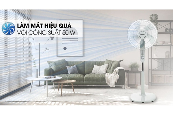 Quạt đứng Toshiba 5 cánh 40cm F-LSA10(H)VN – Màu Xám