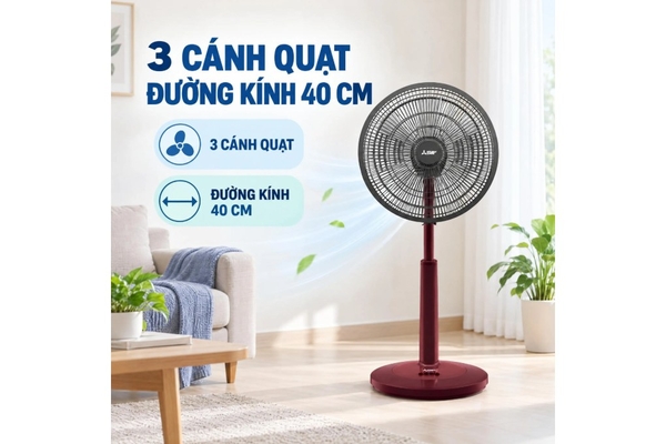 Quạt lửng Mitsubishi 3 cánh 40cm R16A-GC Hàng Thái Lan