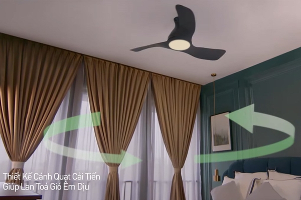 Quạt trần Panasonic 3 cánh có đèn LED điều khiển từ xa 120cm F-48DGL Nhập khẩu Malaysia