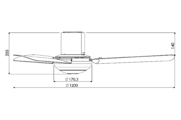 Quạt trần Panasonic 3 cánh điều khiển từ xa 120cm F-48CZL Nhập khẩu Malaysia