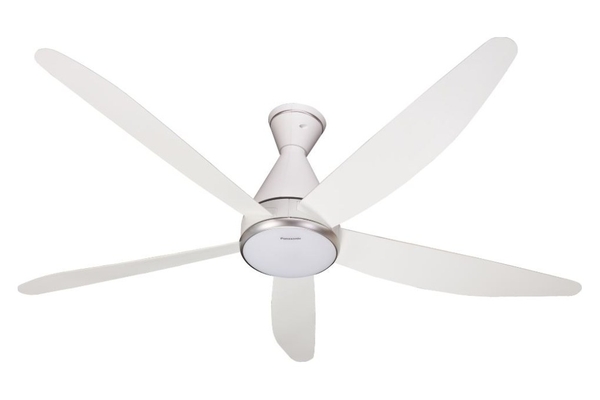 Quạt trần Panasonic 5 cánh động cơ DC có đèn LED điều khiển từ xa 150cm F-60GFN