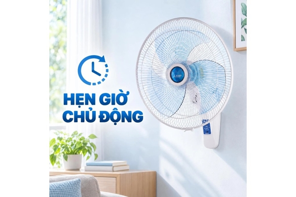 Quạt treo tường Mitsubishi 3 cánh điều khiển từ xa 40cm W16-RA Hàng Thái Lan