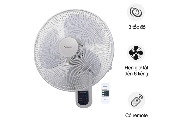 Quạt treo tường Panasonic điều khiển từ xa 40cm F-409M Nhập khẩu Malaysia