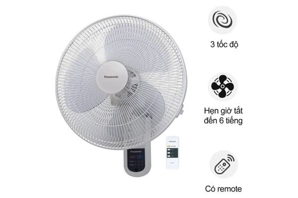 Quạt treo tường Panasonic điều khiển từ xa 40cm F-409M Nhập khẩu Malaysia