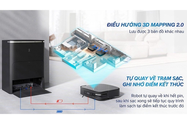 Robot hút bụi lau nhà Ecovacs Deebot X2 Combo
