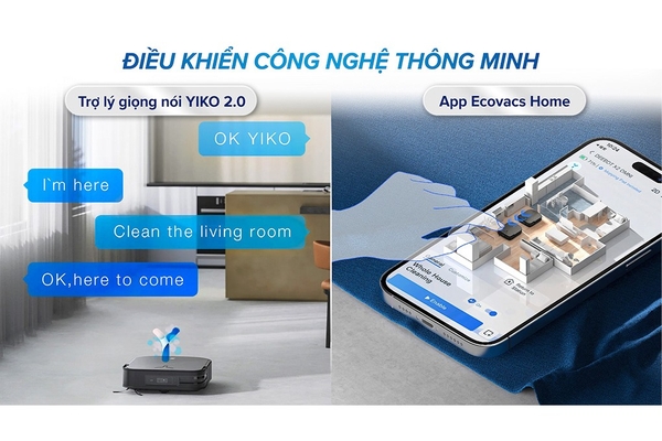 Robot hút bụi lau nhà Ecovacs Deebot X2 Combo
