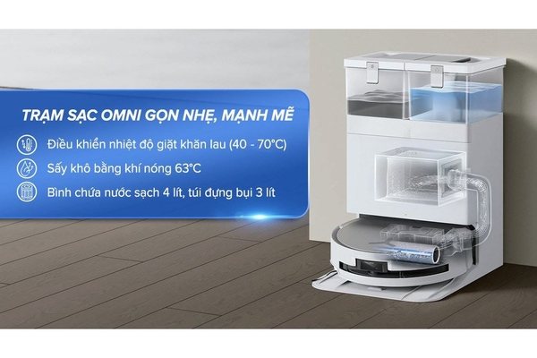 Robot hút bụi lau nhà Ecovacs Deebot X8 PRO OMNI - Trắng