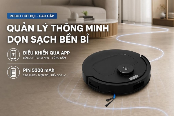 Robot hút bụi lau nhà Ecovacs T30C Gen 2 Đen