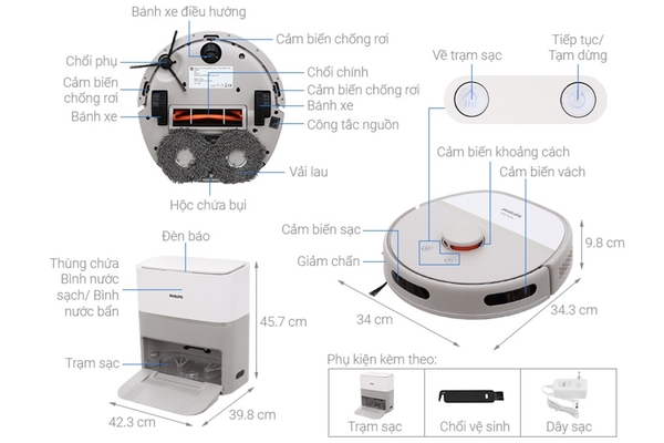 Robot Hút Bụi Và Lau Nhà Philips XU6500/82