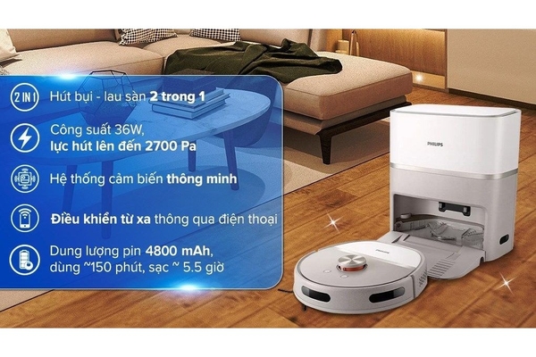 Robot Hút Bụi Và Lau Nhà Philips XU6500/82