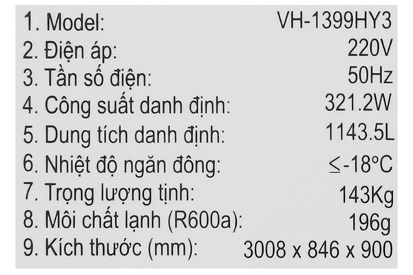 Tủ đông Sanaky Inverter 1143.5 lít VH-1399HY3 - ảnh 12