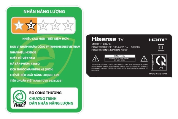 Smart Tivi Hisense 4K 43 inch 43A6Q