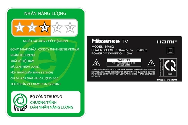 Smart Tivi Hisense 4K 55 inch 55A6Q