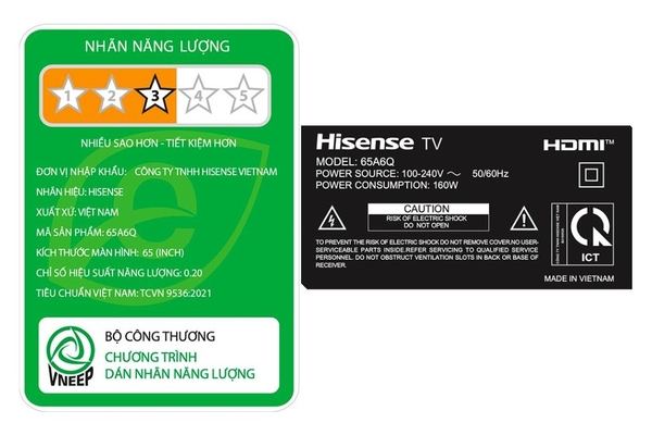Smart Tivi Hisense 4K 65 inch 65A6Q
