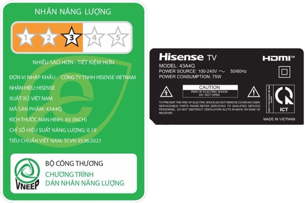 Smart Tivi Hisense Full HD 43 inch 43A4Q