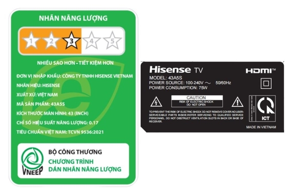 Smart Tivi Hisense Full HD 43 inch 43A5S