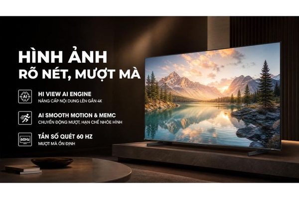 Smart Tivi Mini LED Hisense AI 4K 65 inch 65U6SE Mới 2026