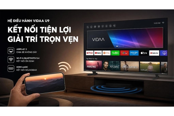 Smart Tivi Mini LED Hisense AI 4K 65 inch 65U6SE Mới 2026