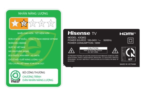 Smart Tivi QLED Hisense 4K 43 inch 43Q6Q