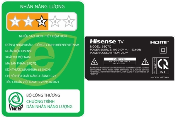 Smart Tivi QLED Hisense AI 4K 65 inch 65Q7Q