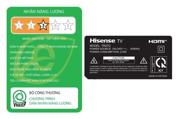 Smart Tivi QLED Hisense AI 4K 75 inch 75Q7Q