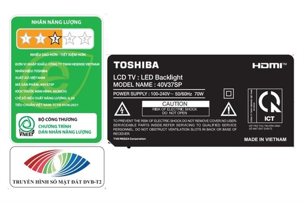 Smart Tivi QLED Toshiba FHD 40 inch 40V37SP [40V37SP] Mới 2026