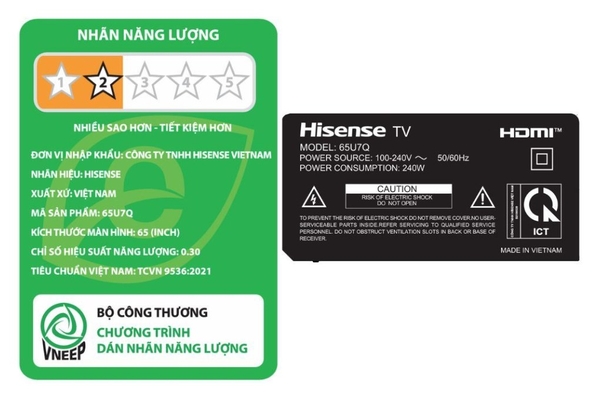 Smart Tivi ULED Hisense 4K 65 inch 65U7Q