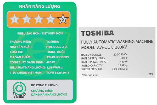 Máy giặt Toshiba Inverter 12 kg AW-DUK1300KV (SG) - ảnh 10