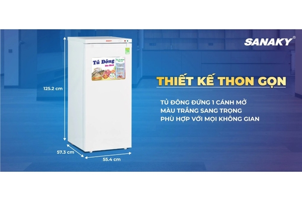 Tủ đông đứng Sanaky 150 lít VH-180VD