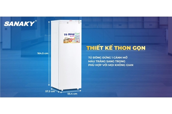 Tủ đông đứng Sanaky 213 lít VH-230VD