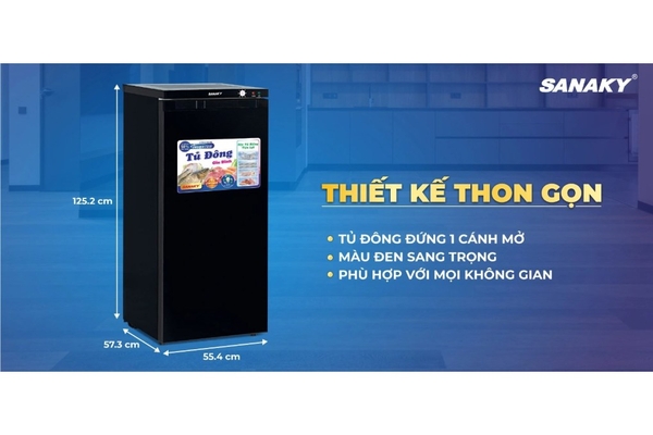 Tủ đông đứng Sanaky Inverter 150 lít VH-180VD3