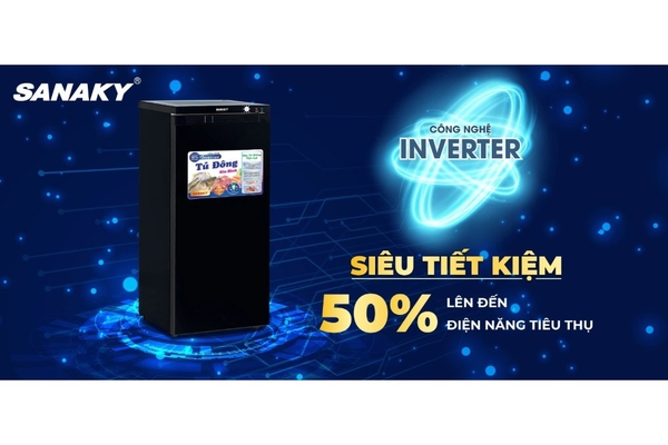 Tủ đông đứng Sanaky Inverter 213 lít VH-230VD3