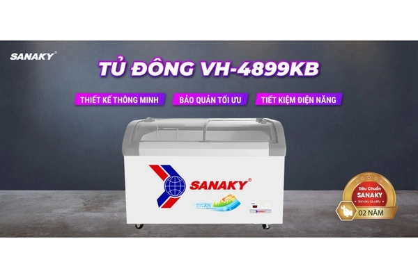 Tủ đông kính lùa Sanaky 350 lít VH-4899KB