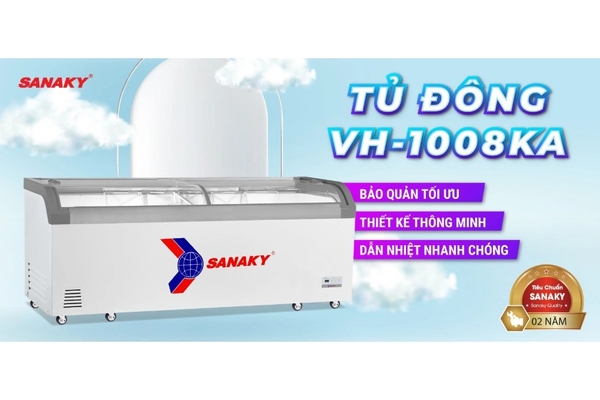 Tủ đông kính lùa Sanaky 750 lít VH-1008KA