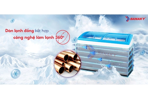 Tủ đông kính lùa Sanaky Inverter 260 lít VH-3899K3