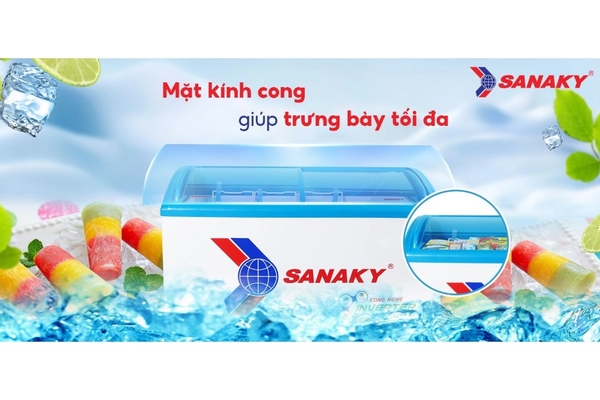 Tủ đông kính lùa Sanaky Inverter 260 lít VH-3899K3