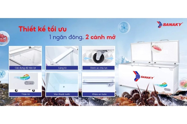Tủ đông Sanaky 761 lít VH-8699HY