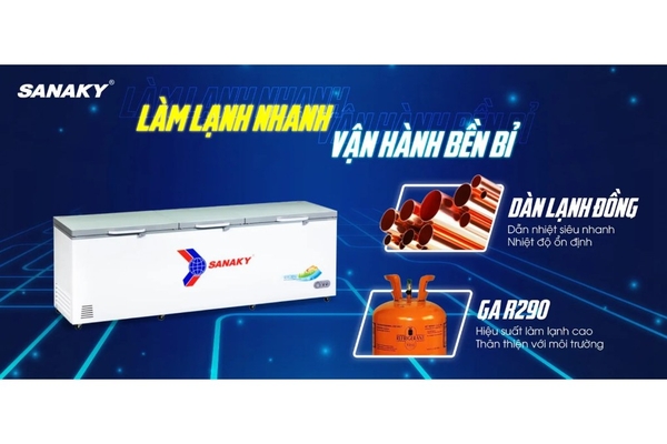 Tủ đông Sanaky 900 lít VH-1199HYK