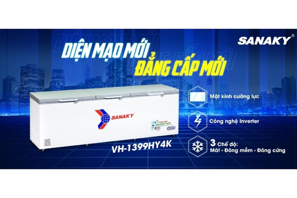 Tủ đông Sanaky Inverter 1143.5 lít VH-1399HY4K
