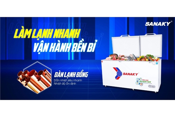 Tủ đông Sanaky Inverter 485 lít VH-6699W4K