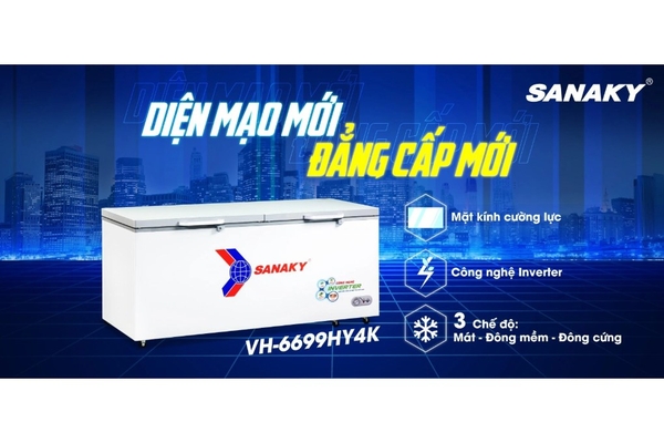 Tủ đông Sanaky Inverter 530 lít VH-6699HY4K