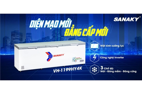 Tủ đông Sanaky Inverter 900 lít VH-1199HY4K