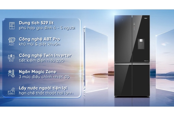 Tủ Lạnh Aqua Inverter 529 Lít AQR-M600XA(GC)