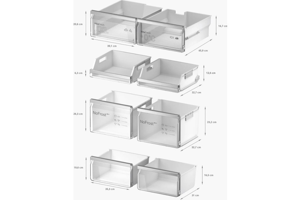 Tủ lạnh Bosch Serie 6 574 lít 4 cánh lấy nước, đá ngoài KFI96AXEA – Màu Đen
