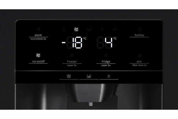 Tủ lạnh Bosch Side by Side Serie 6 562 lít lấy nước, đá ngoài KAD93ABEP – Màu Đen