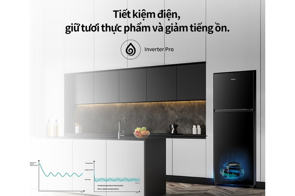 Tủ lạnh Hisense Inverter 324 lít RT469N4EBU Mới 2026