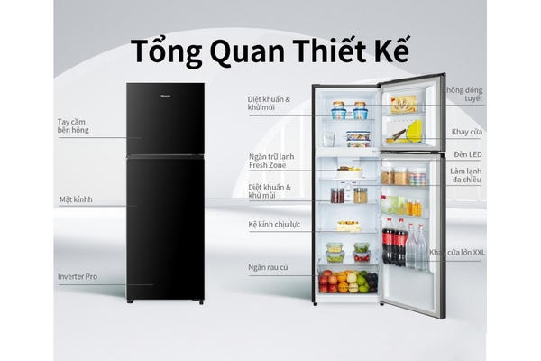 Tủ lạnh Hisense Inverter 324 lít RT469N4EBU Mới 2026
