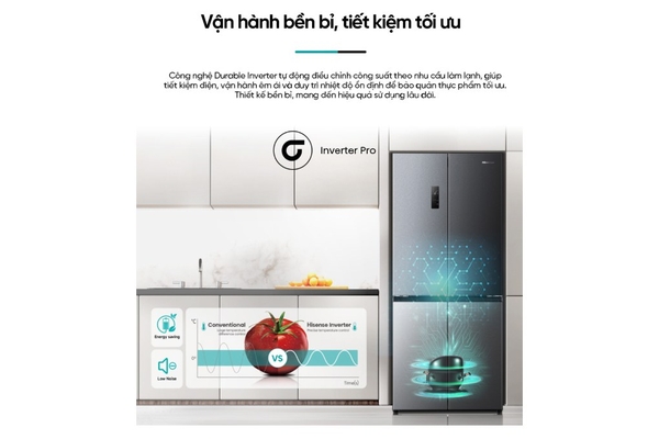 Tủ lạnh Hisense Inverter 460 lít Multi Door RQ465N5ES