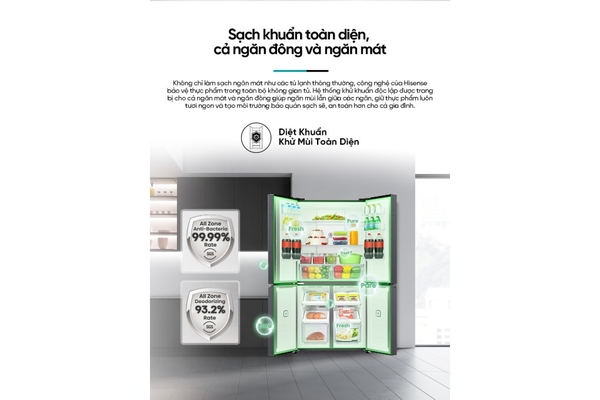 Tủ lạnh Hisense Inverter 460 lít Multi Door RQ465N5ES