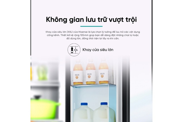 Tủ lạnh Hisense Inverter 488 lít Multi Door RQ470P5GW